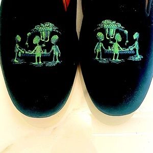 Stubbs & Wootton Men’s Size 12 “Alien Operation” Shoes Green & Black!